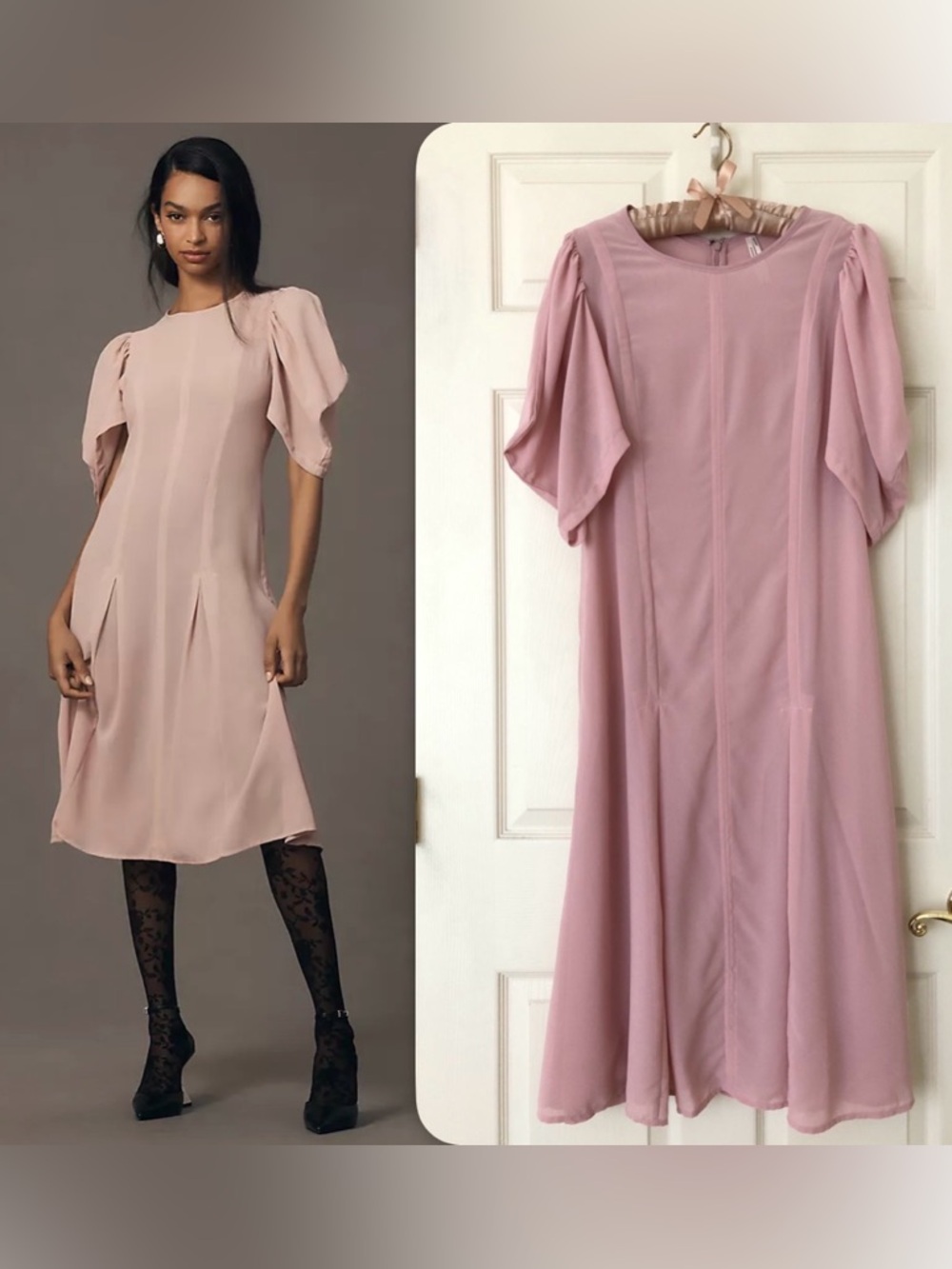 NWOT By Anthropologie Modern Sheer Midi Dress Size 12